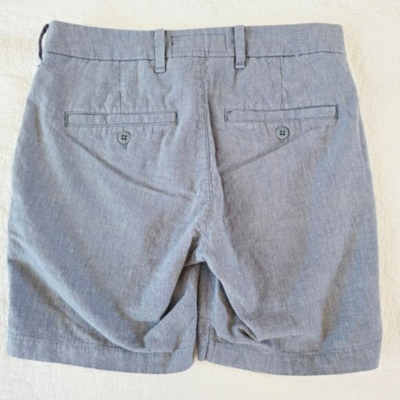Abercrombie & Fitch Women's Linen Blend Shorts Size 28 Blue White Vacation - Picture 10 of 11